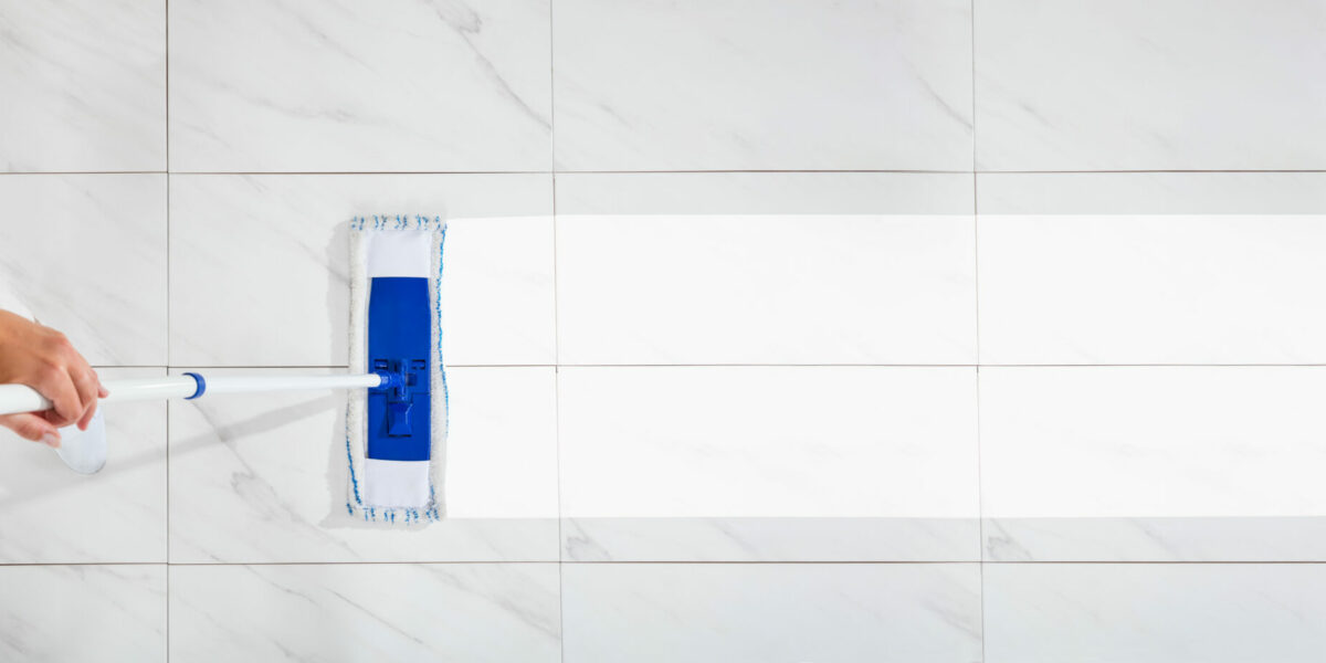 Woman Mopping The Floor